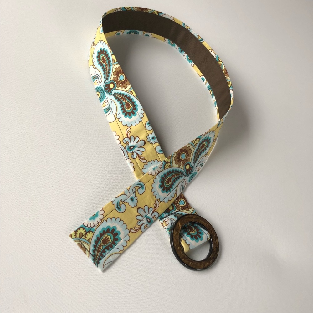 Fabric Belt with Brown Buckle